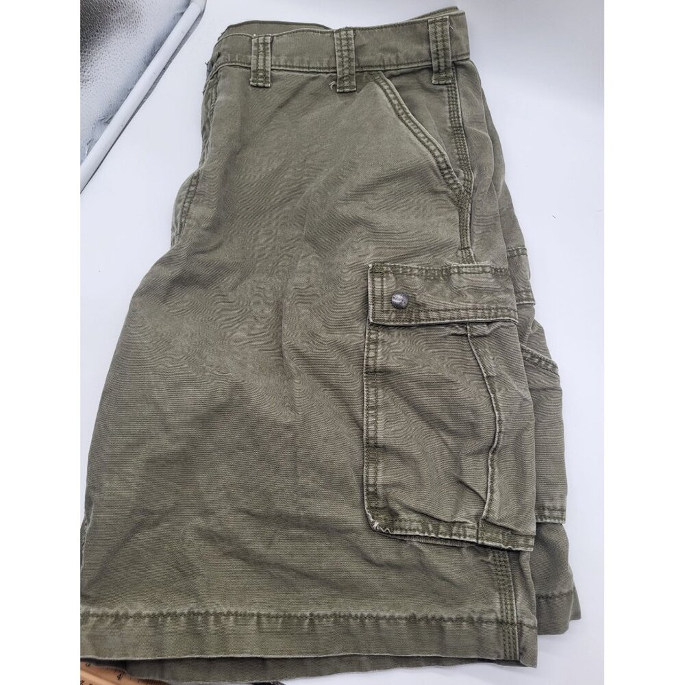 Carhartt Men's Relaxed Fit Cargo Work Shorts olive green canvas SZ 44 - Picture 8 of 9